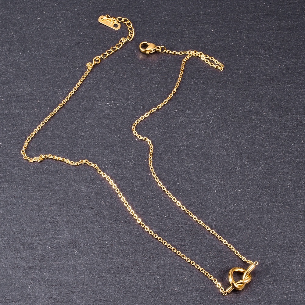 18k gold stamped vermeil titanium steel neckl… - Picture 2 of 6